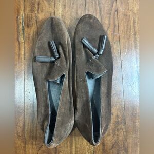 Zara Men’s Brown Suede Tassel Loafers